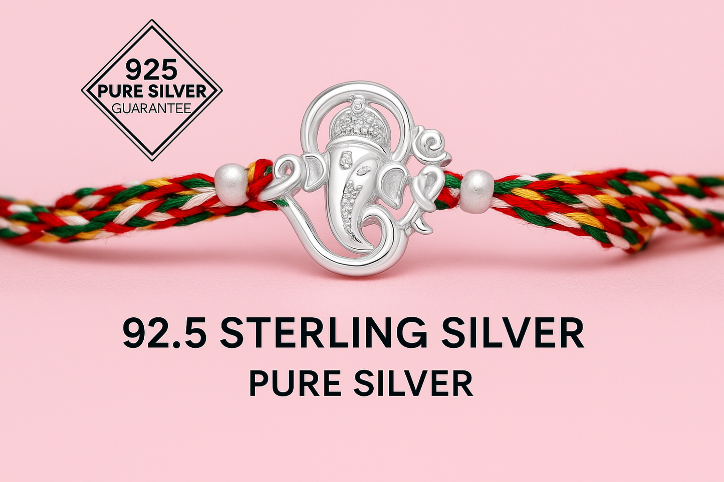 Rakhi in pure 92.5 hallmark silver