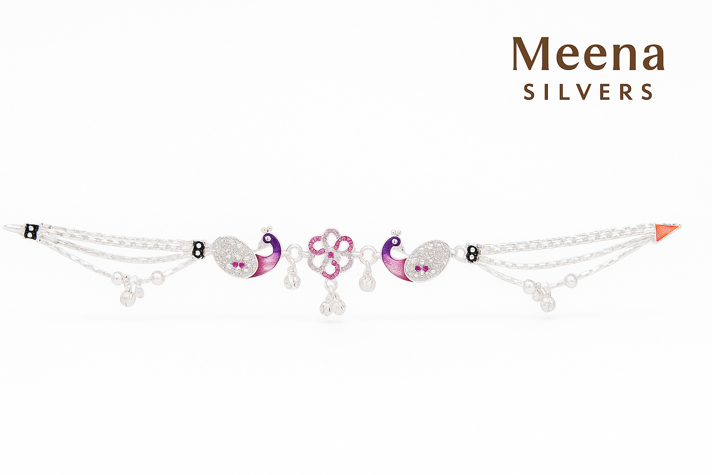 92.5 sterling silver fancy design payal