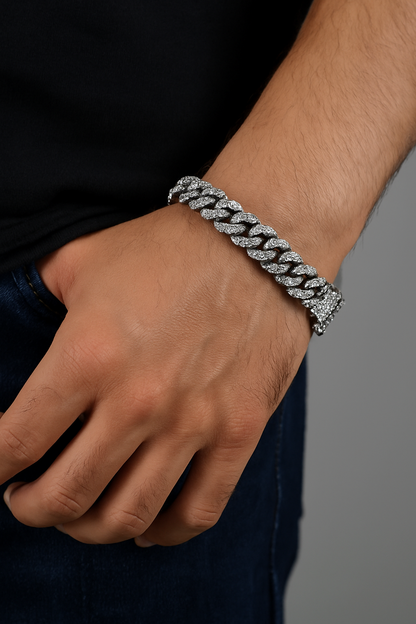 92.5 sterling silver for men's fancy bracelet