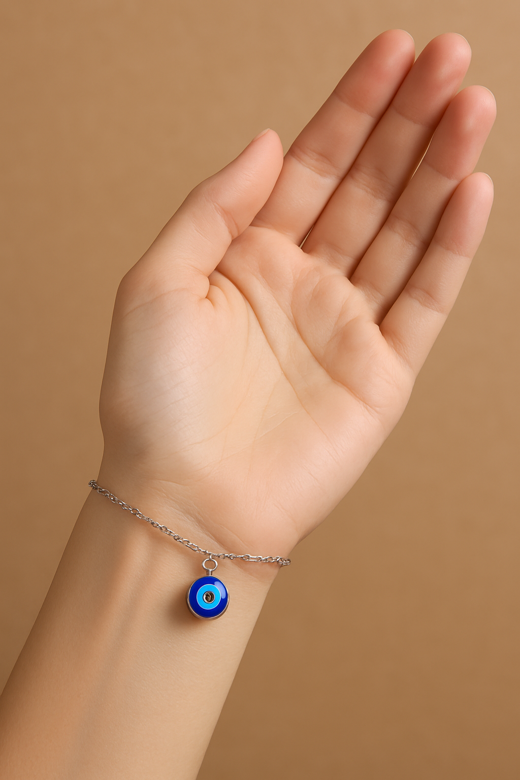 92.5 silver Evil Eye chain