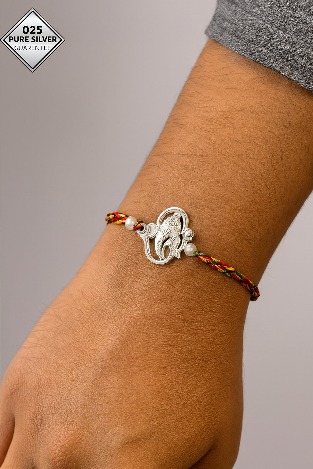 Rakhi in pure 92.5 hallmark silver