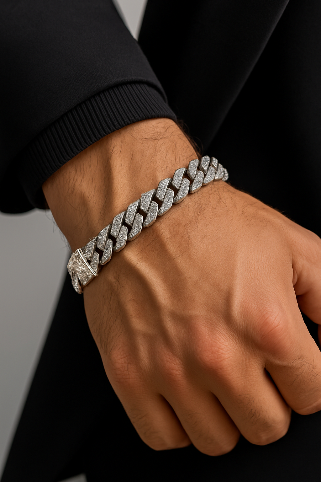 92.5 sterling silver for men's fancy bracelet